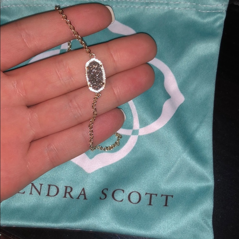 Gold and Silver Druzy Bracelet